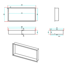 Scudo Matte Black 300 x 300 Shower Niche