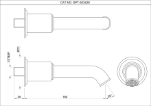 Artize VIC Bath Spout With Wall Flange In Chrome