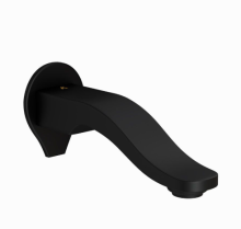 Artize Tiaara Bath Spout With Wall Flange In Black Matt