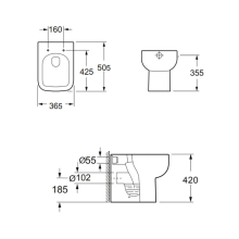 Termond Back To Wall Toilet & Soft Close Seat