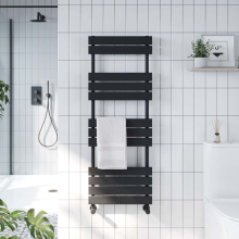 Scudo Life 1600 x 600mm Black Towel Radiator