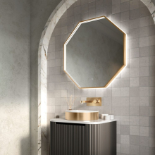 Scudo Mia LED Mirrored Bathroom Cabinet - Single Door - 500 x 700mm