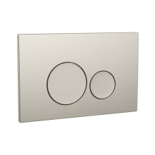 Lancia Round Brushed Nickel Dual Flush Plate