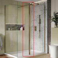 Lancia S8 Bronze Wetroom Glass 275mm Flipper Panel