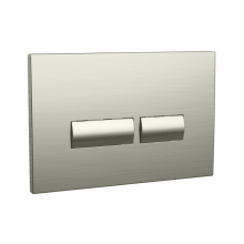 Lancia Square Brushed Nickel Dual Flush Plate