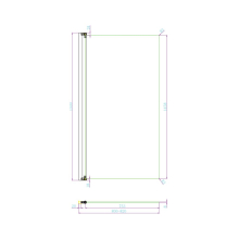 Scudo S6 Square 900mm Chrome Pivot Bath Shower Screen