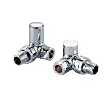 Scudo Chrome Corner Radiator Valves