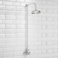 Spey Series 2 Brushed Brass Dual Head Thermostatic Shower Kit - Highlife Bathrooms