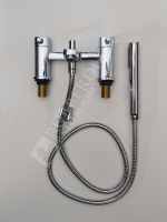 Scudo Descent Bath Shower Mixer Tap with Shower Kit and Wall Bracket