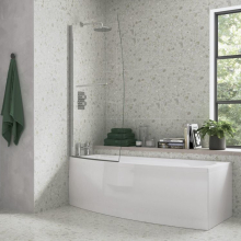 Two Panel Folding Bath Screen