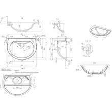 Termond 450 x 400mm 1 Tap Hole Basin & Full Pedestal