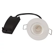 Gio White Recessed LED Downlight 6W IP65 Fire Rated Dimmable including LED Bulb