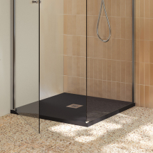 Tailored Trays Cuttable Slate Shower Tray in Midnight Black 800 x 800