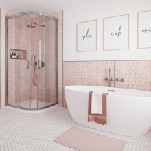 Wetwall Alloy Stella Rosa Shower Panel