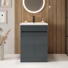 Scudo Empire 600 Matt Anthracite Square Vanity Unit