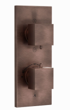 Artize Concealed Thermostatic Shower Valve With 3 way Diverter In Antique Copper