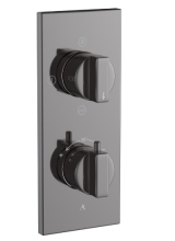 Artize Concealed Thermostatic Shower Valve With 3 way Diverter In Black Chrome