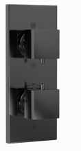 Artize Concealed Thermostatic Shower Valve With 4 way Diverter In Black Chrome