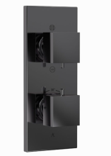 Artize Concealed Thermostatic Shower Valve With 5 way Diverter In Black Chrome