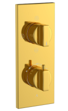 Artize Concealed Thermostatic Shower Valve With 3 way Diverter In Bright Gold