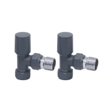 Lancia Anthracite Angled Radiator Valves