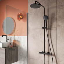 Villeroy & Boch Complete Concealed Shower Set Round Matt Black