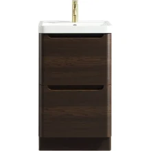 Tailored Monza 500mm Espresso Oak Vanity Unit with Ceramic Basin