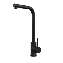 Top-Fix Vito L Neck Matt Black Kitchen Mixer Tap