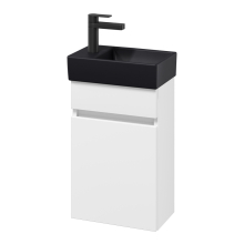 Villeroy & Boch Arto 360 Cloakroom Vanity Unit With Black LH Basin -Satin White