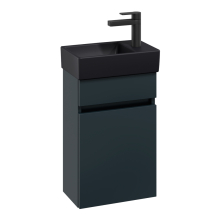 Villeroy & Boch Arto 360 Cloakroom Vanity Unit With Black RH Basin - Satin Grey