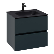 Villeroy & Boch Arto 600 Bathroom Vanity Unit With Black Basin - Satin Grey