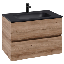 Villeroy & Boch Arto 800 Bathroom Vanity Unit With Black Basin - Oak Kansas