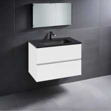 Villeroy & Boch Arto 800 Bathroom Vanity Unit With Black Basin - Satin Grey