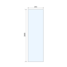 Abacus 10mm Wetroom Panel with Brushed Nickel Profile - 890mm