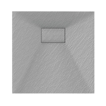 Veloce Uno 900 x 900mm Grey Slate Effect Square Shower Tray