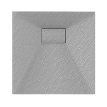 Veloce Uno 800 x 800mm Grey Slate Effect Square Shower Tray