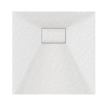 Veloce Uno 900 x 900mm White Slate Effect Square Shower Tray