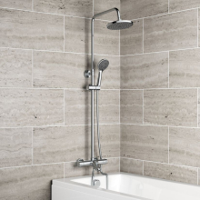 Abacus Emotion Thermostatic Bath Shower Mixer & Fixed Head Matt Anthracite