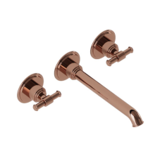 Artize VIC Wall Mounted 3 Hole Basin Tap In Blush Gold