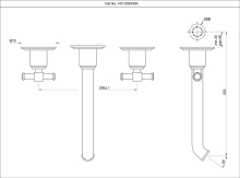 Artize VIC Wall Mounted 3 Hole Basin Tap In Chrome