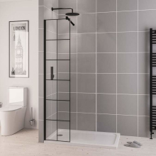 Abacus 10mm Wetroom Panel with Chrome Profile - 1190mm