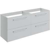 Vouille 1180mm Grey Gloss Wall Hung 4 Drawer Vanity Unit (No Top)