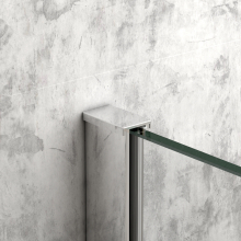 Scudo S8 1200mm Chrome Fluted Glass Wetroom Panel