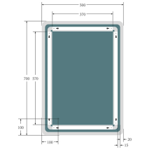 Scudo Passa Octagonal Brushed Brass LED Mirror 600mm