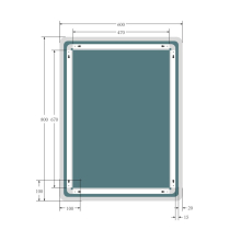 Synergy Yama 500 x 800mm LED Mirror