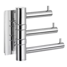 Smedbo Pool Chrome Swing Arm Triple Hook