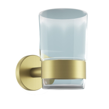 Jaquar Continental Matt Brass Tumbler And Holder