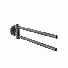 Jaquar Continental Twin Black Chrome Swivel Towel Rail  