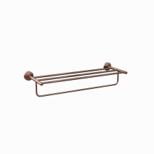 Jaquar Continental 600mm Long Antique Copper Towel Rack With Lower Hanger 