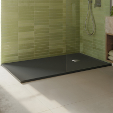 Tailored Trays Cuttable Slate Shower Tray in Charcoal Grey 900 x 760